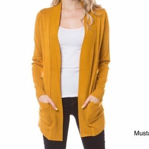 Women’s Mustard Cielo Pocket Cardigan